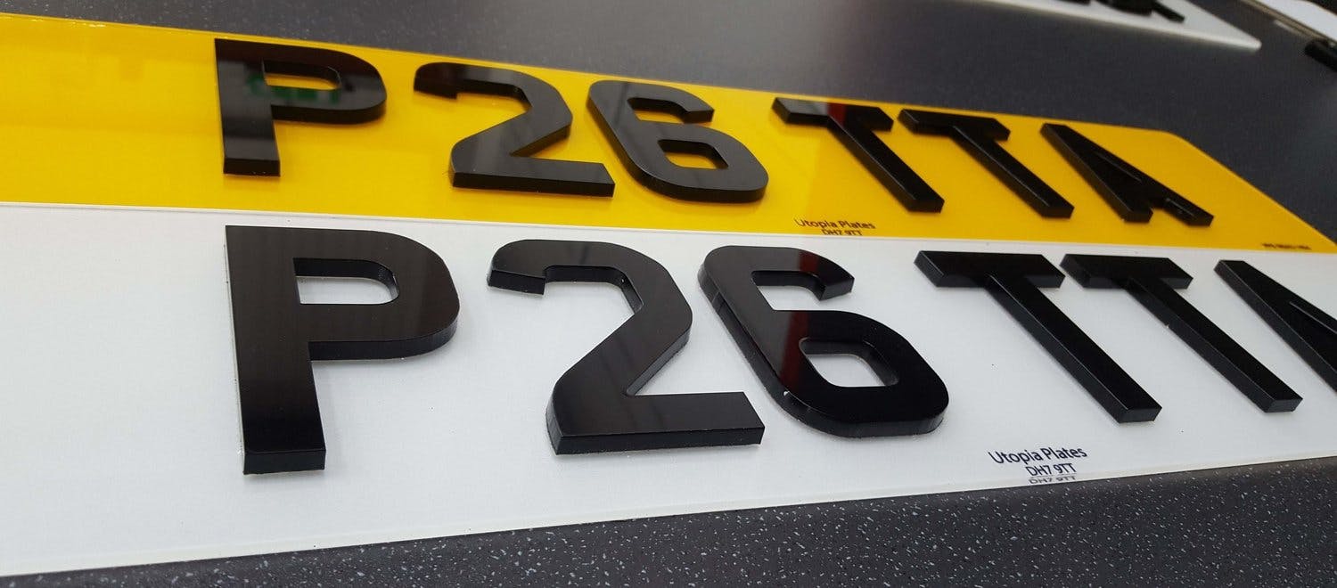 What are 4D laser cut acrylic number plates?