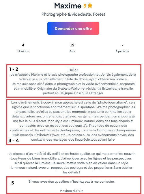 Description Maxime