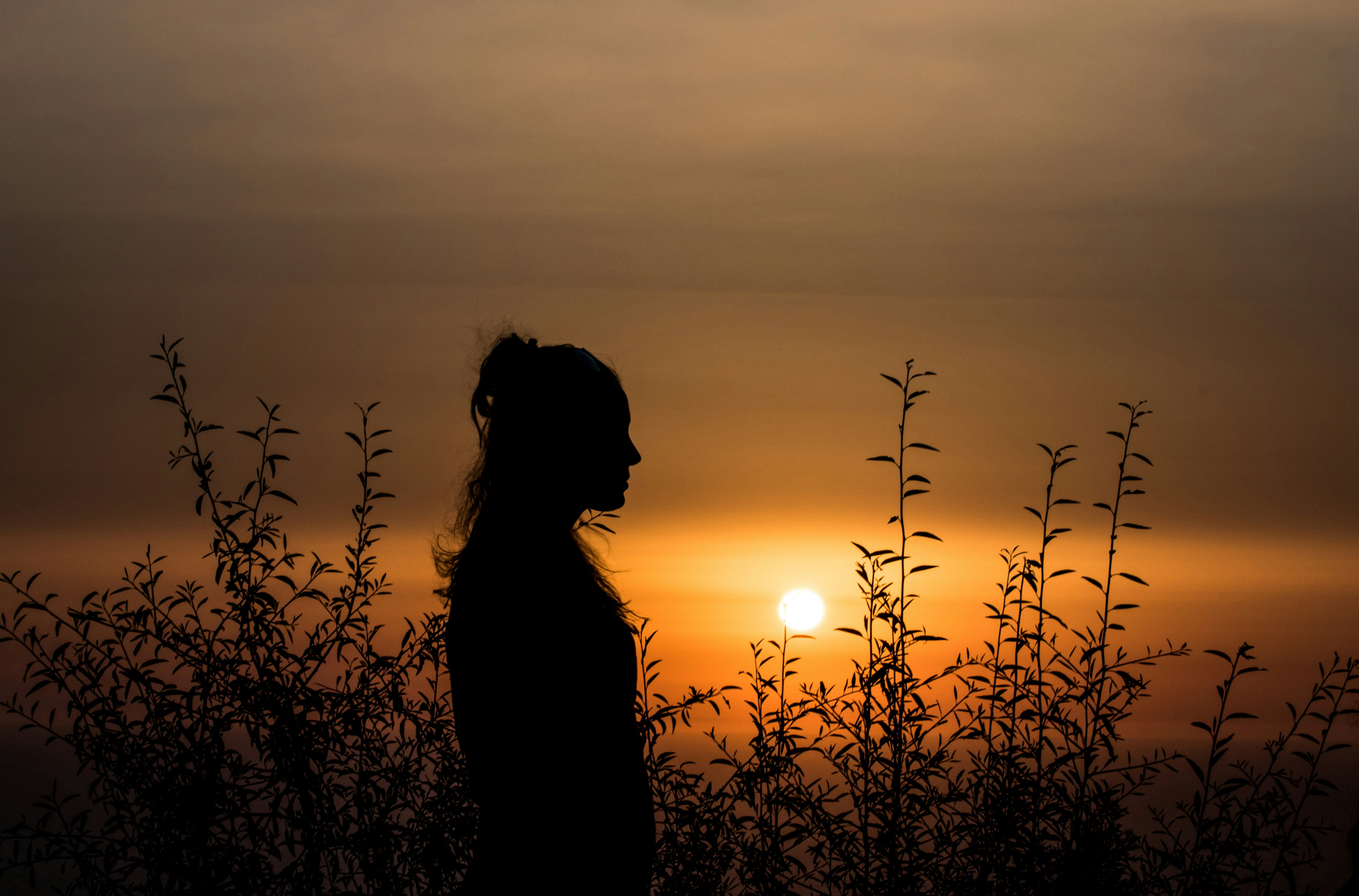 silhouette portrait, shooting photo silhouette