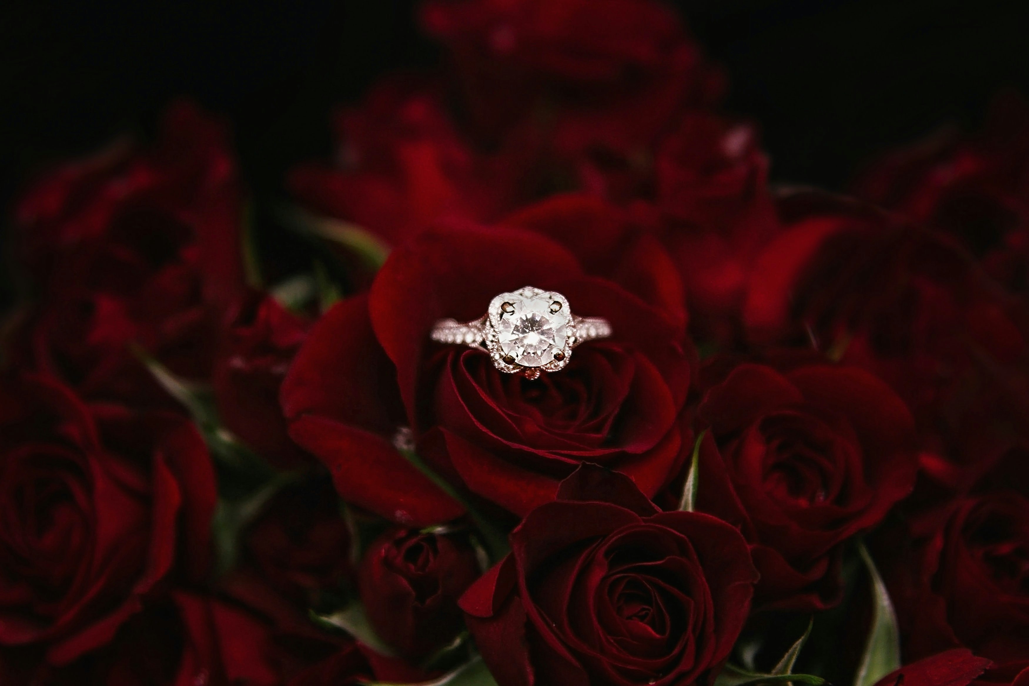 bague diamant, bague fiançaille, fiançaille