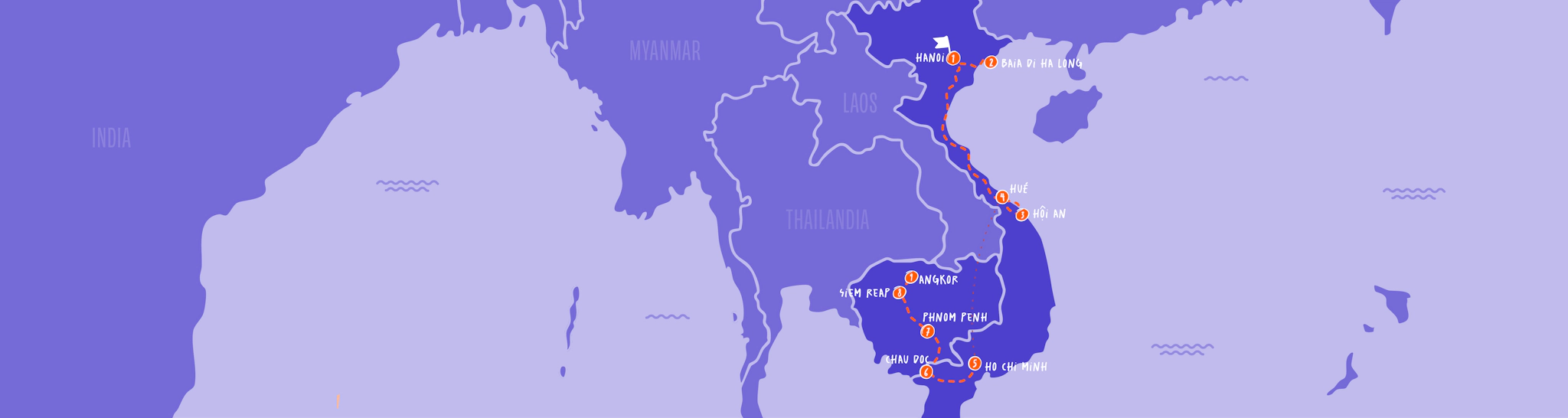 Mappa Vietnam + Cambogia Winter
