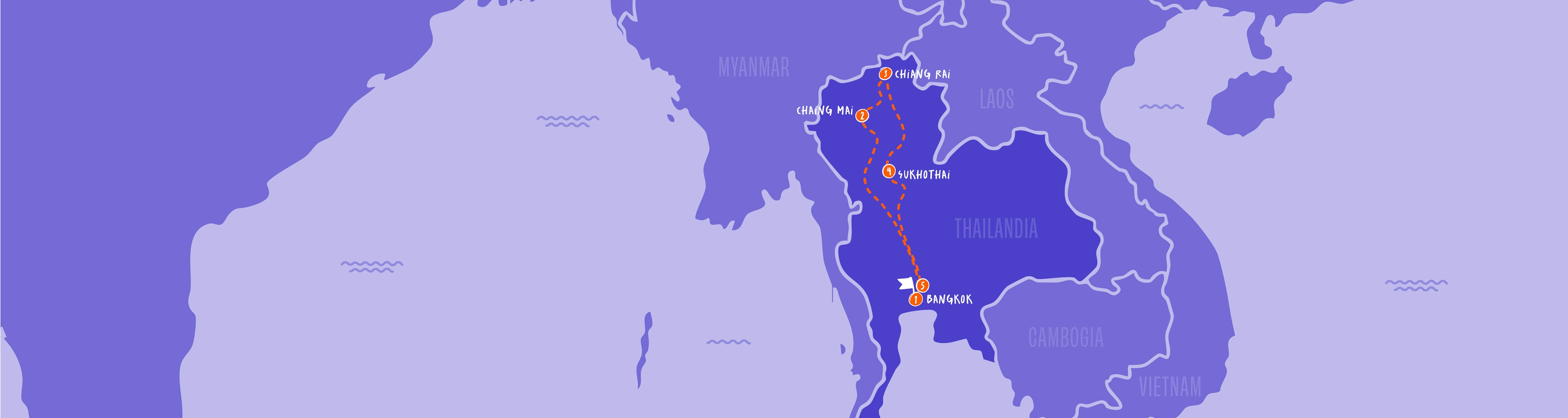 Thailandia Tour Mappa