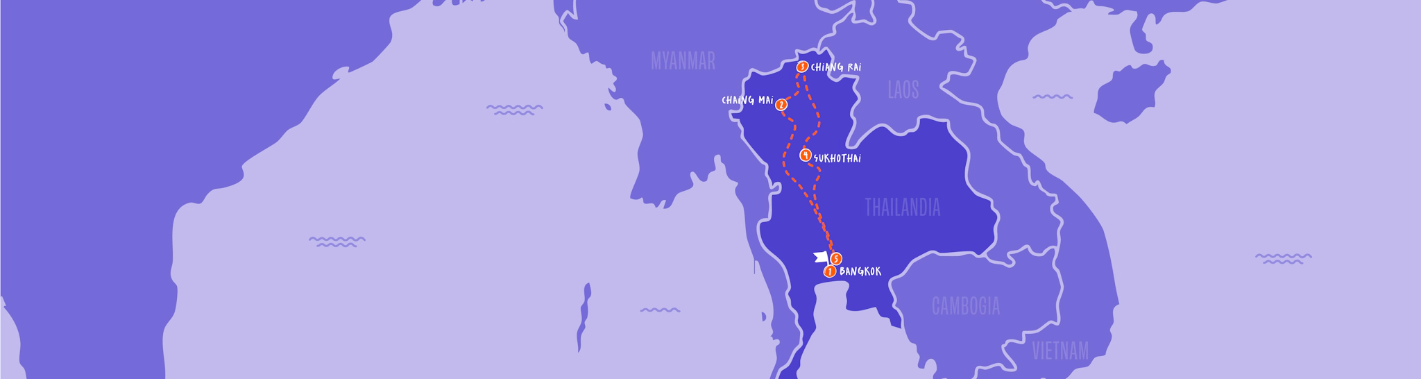 Thailandia Tour Mappa