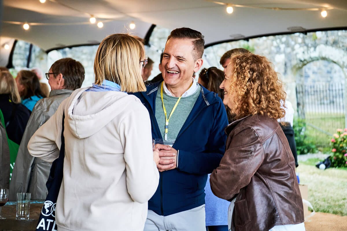 Families & staff chatting