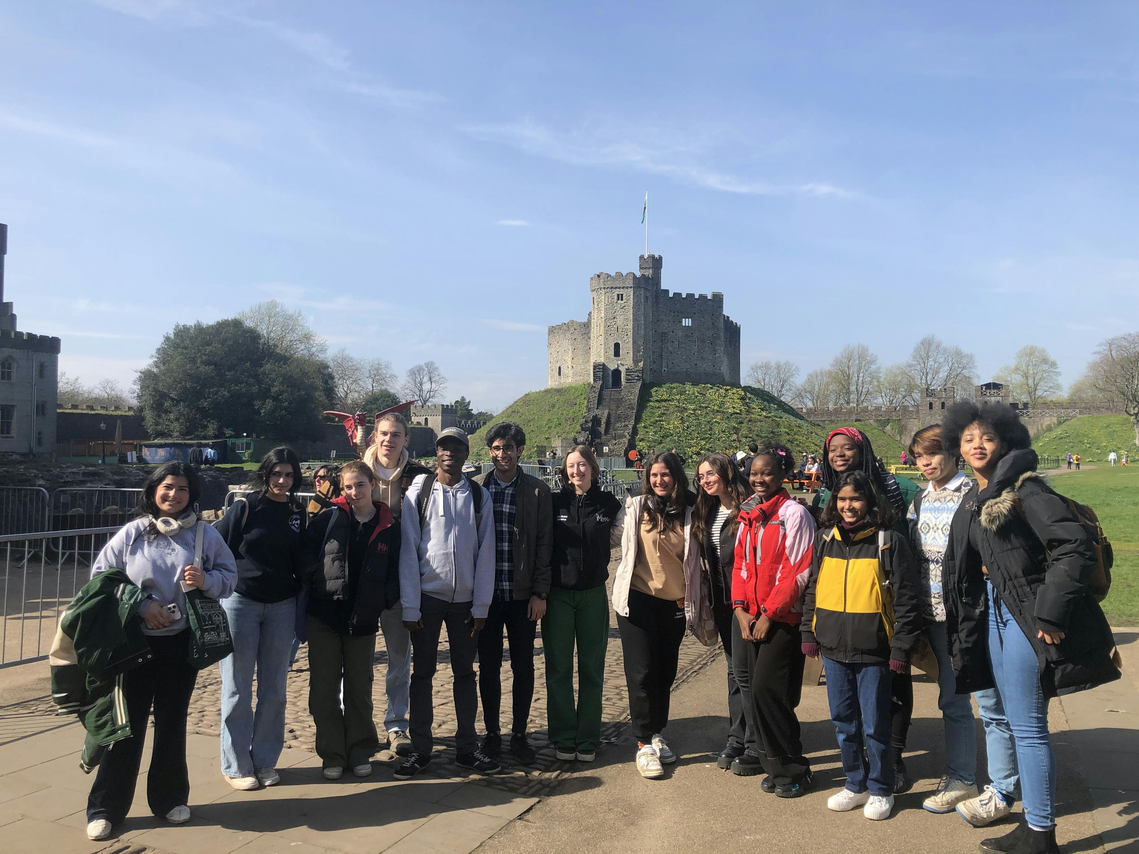 students at cardiff castle
