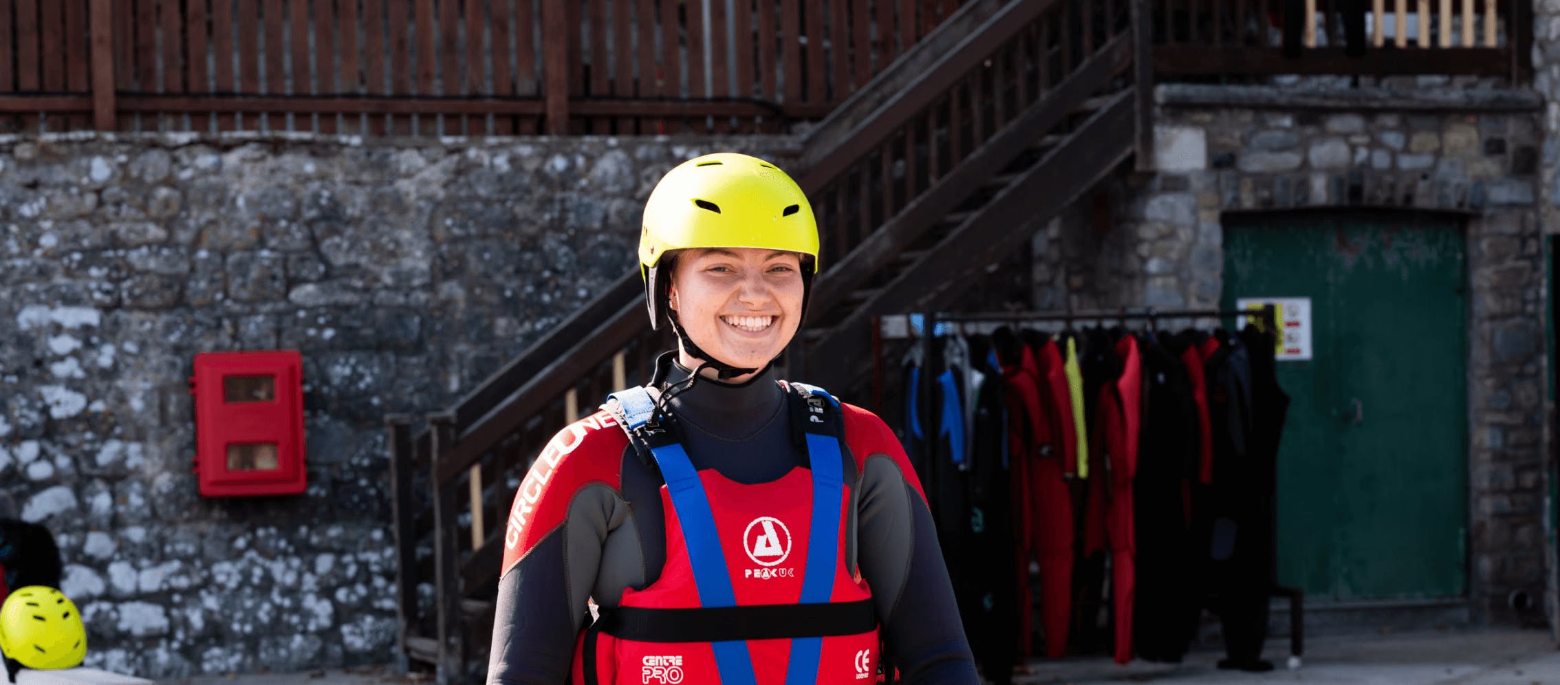 student in wet suit