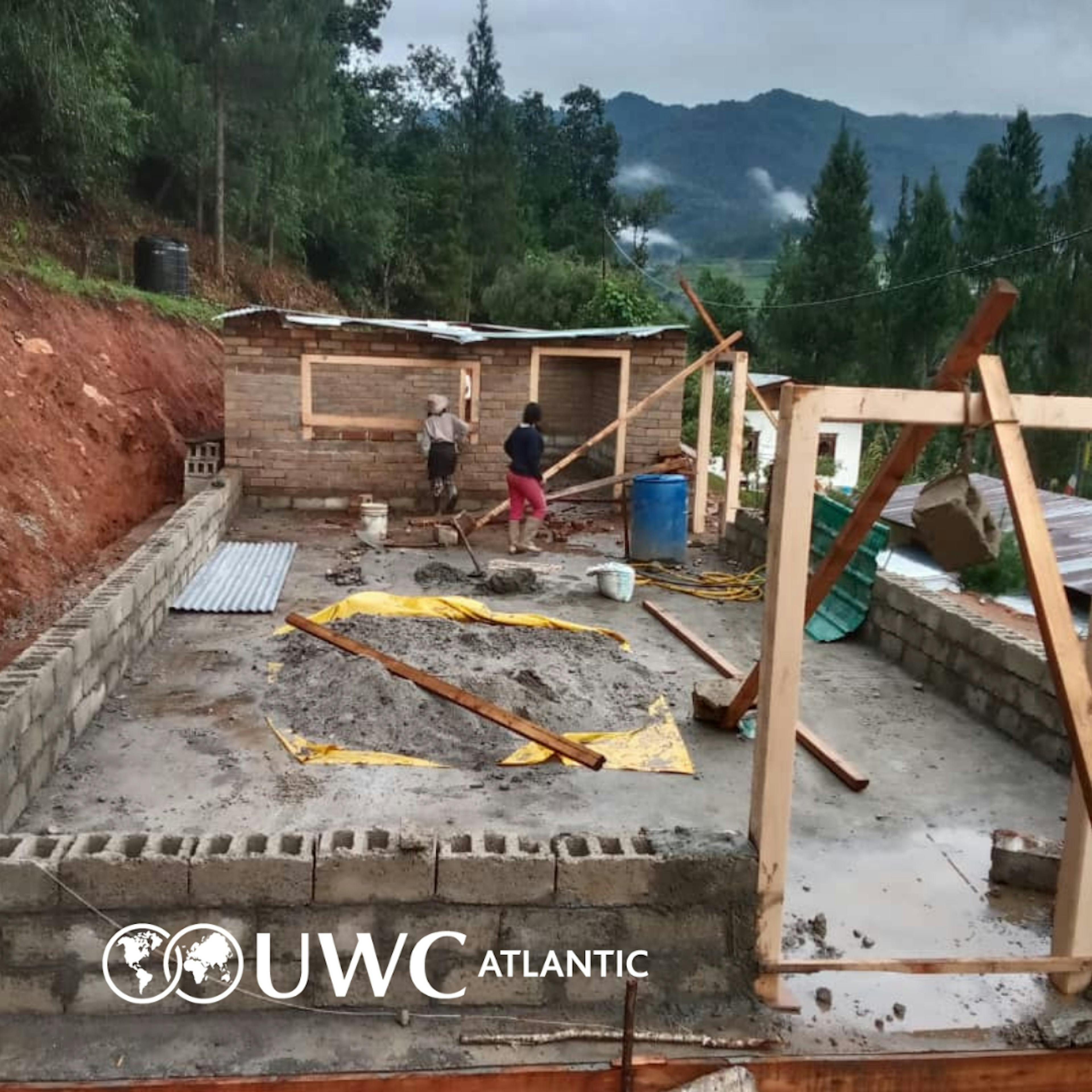 The Happy School in Bhutan under construction