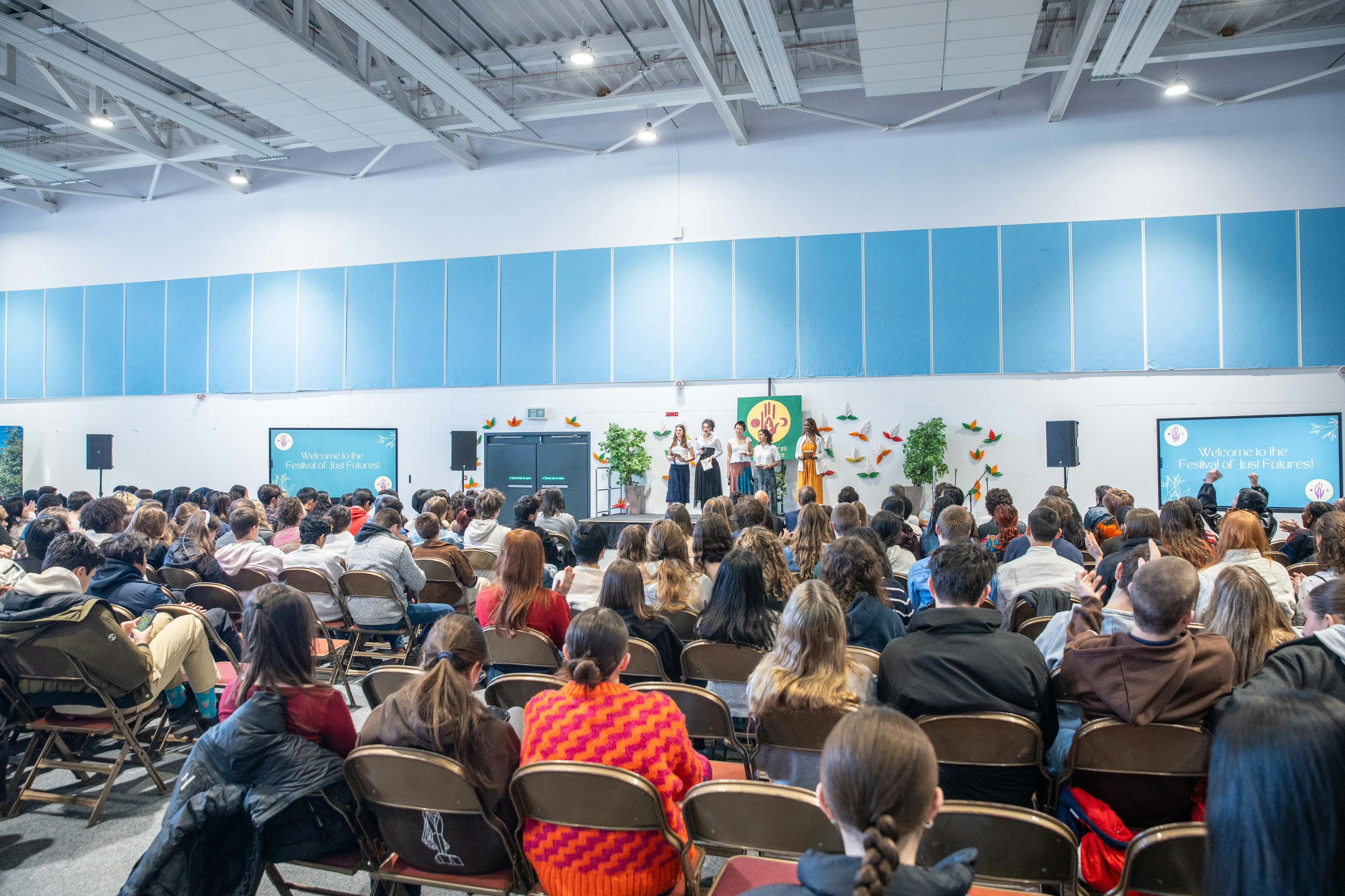 students at the  Festival of Just Futures