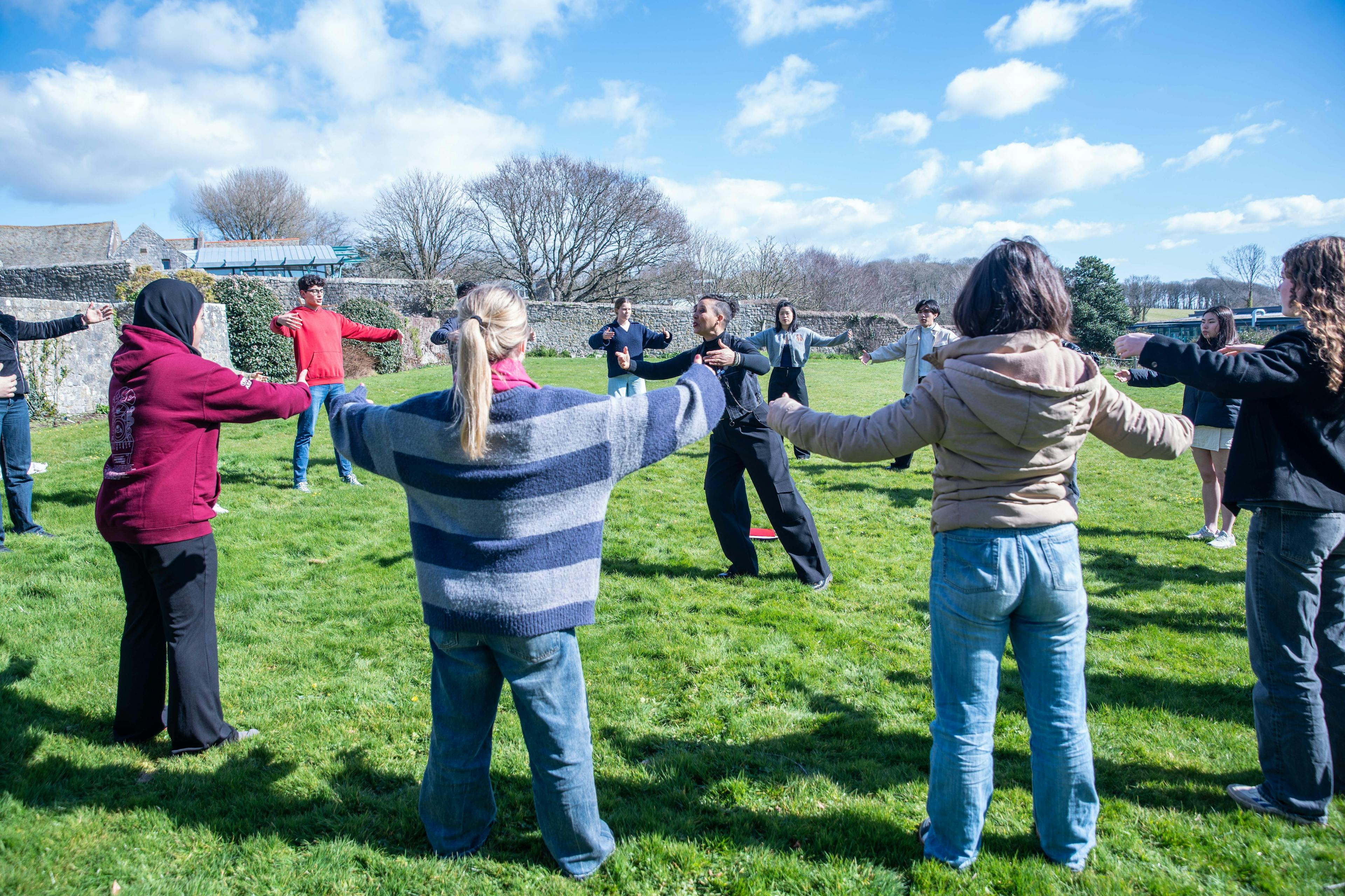 Dr Laura Penn working with UWC Atlantic students