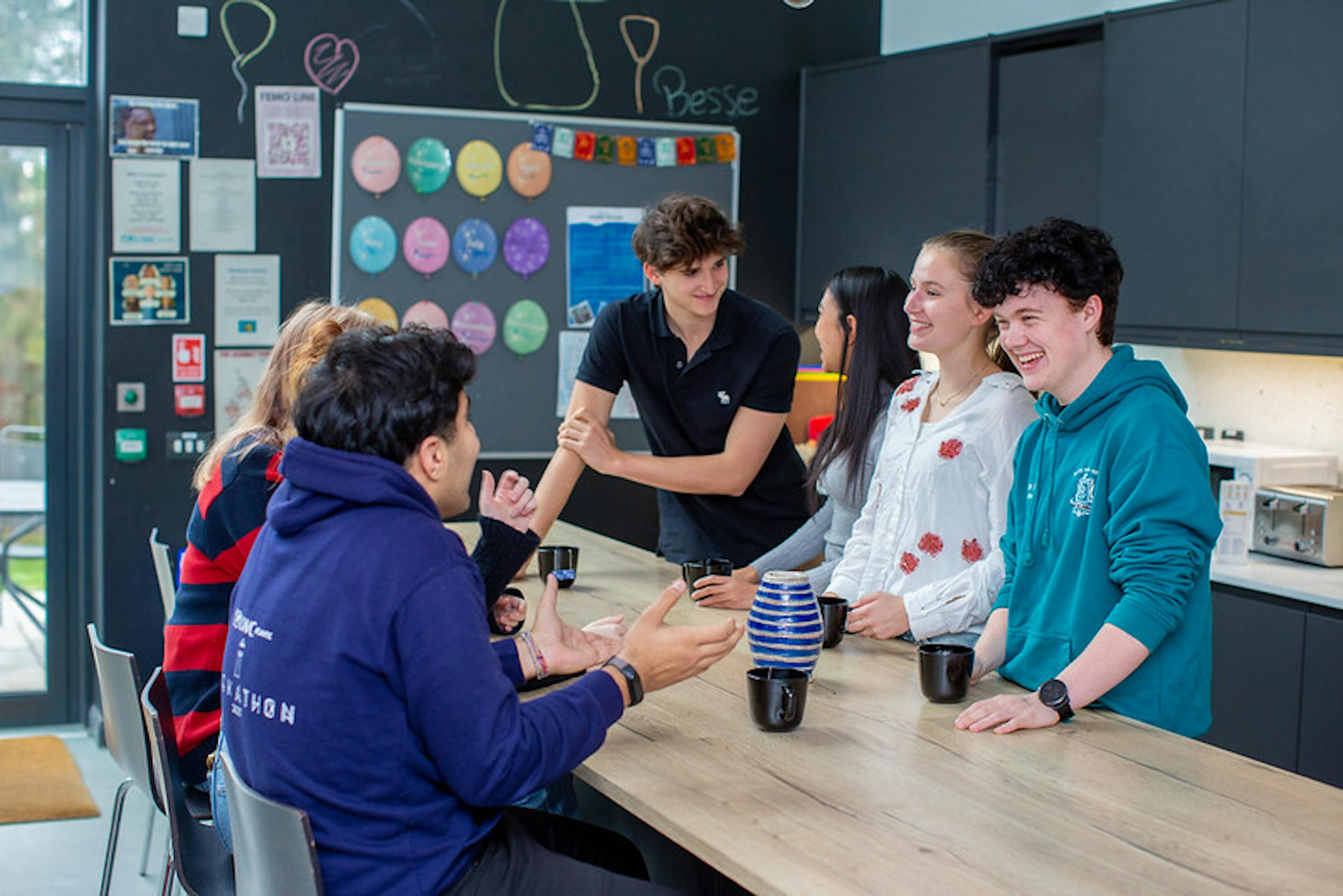 Students in kitchen