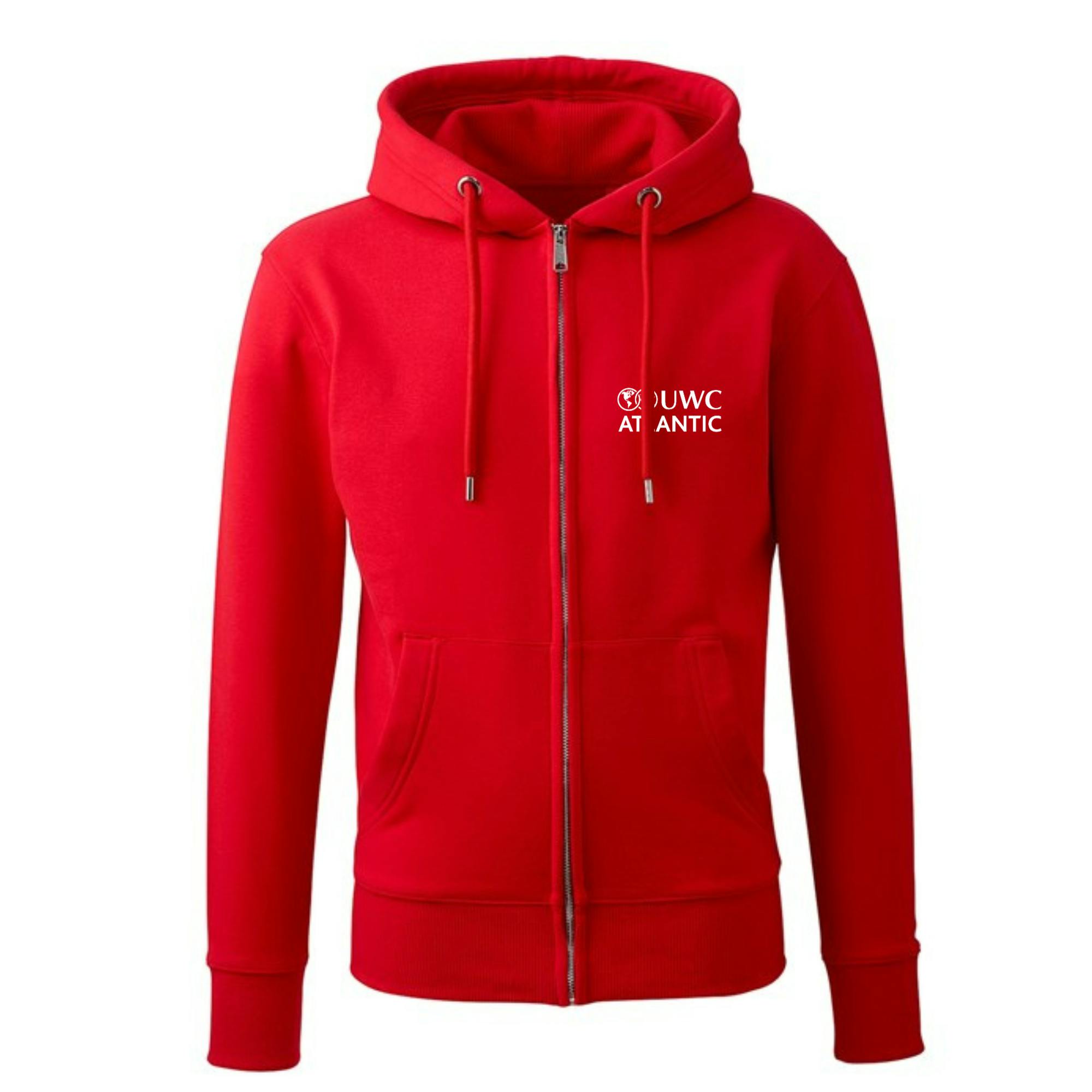 Red zipped hoodie