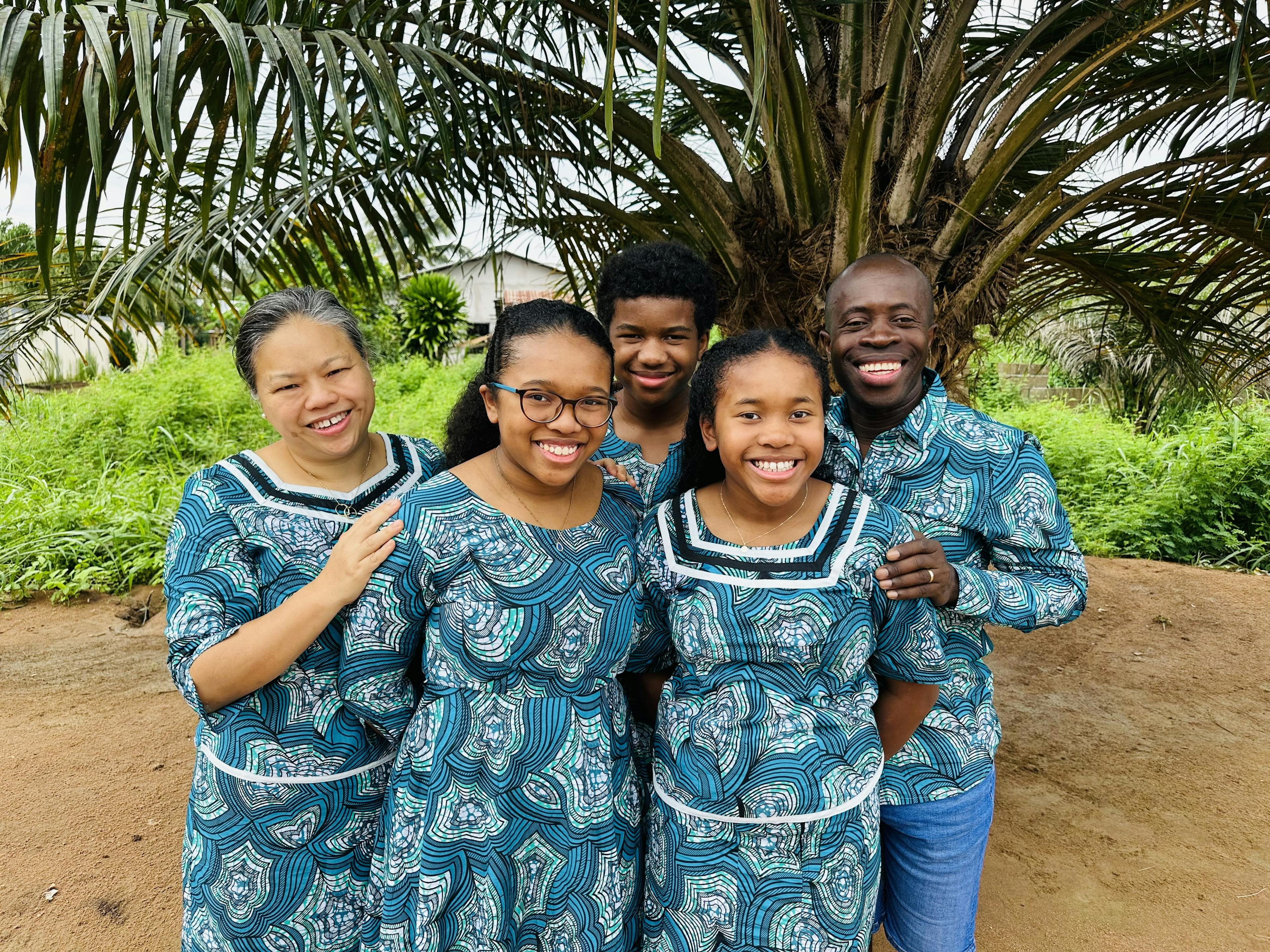 Joyce Samoutou-Wong with her family