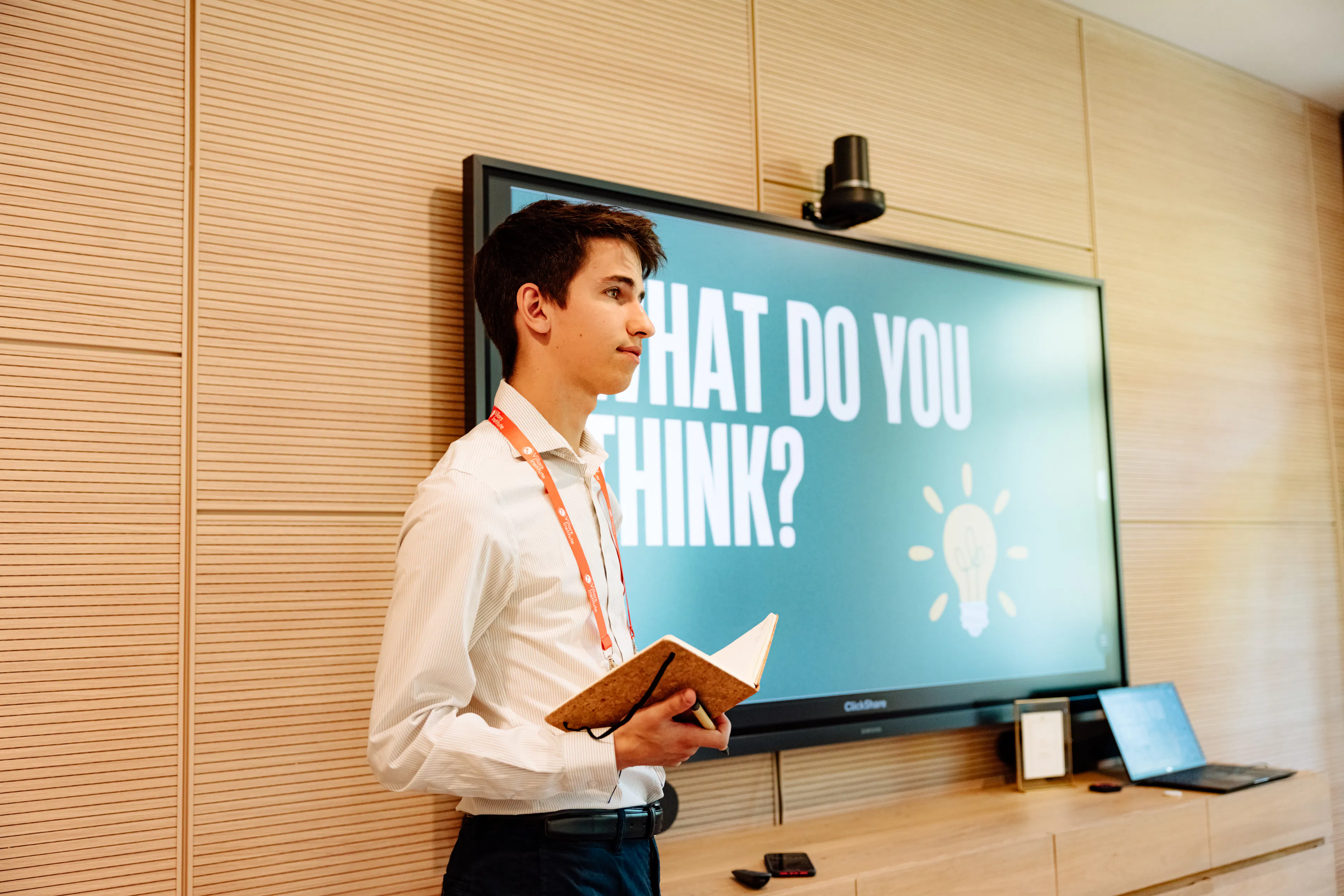 Timo a UWC Atlantic student presents at the STP conference
