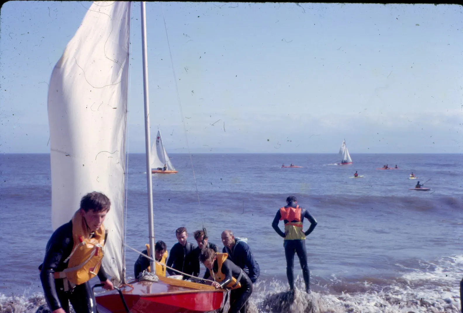 Helge and friends sailing. Photo courtesy of Eric Jeffries (AC 62-64)