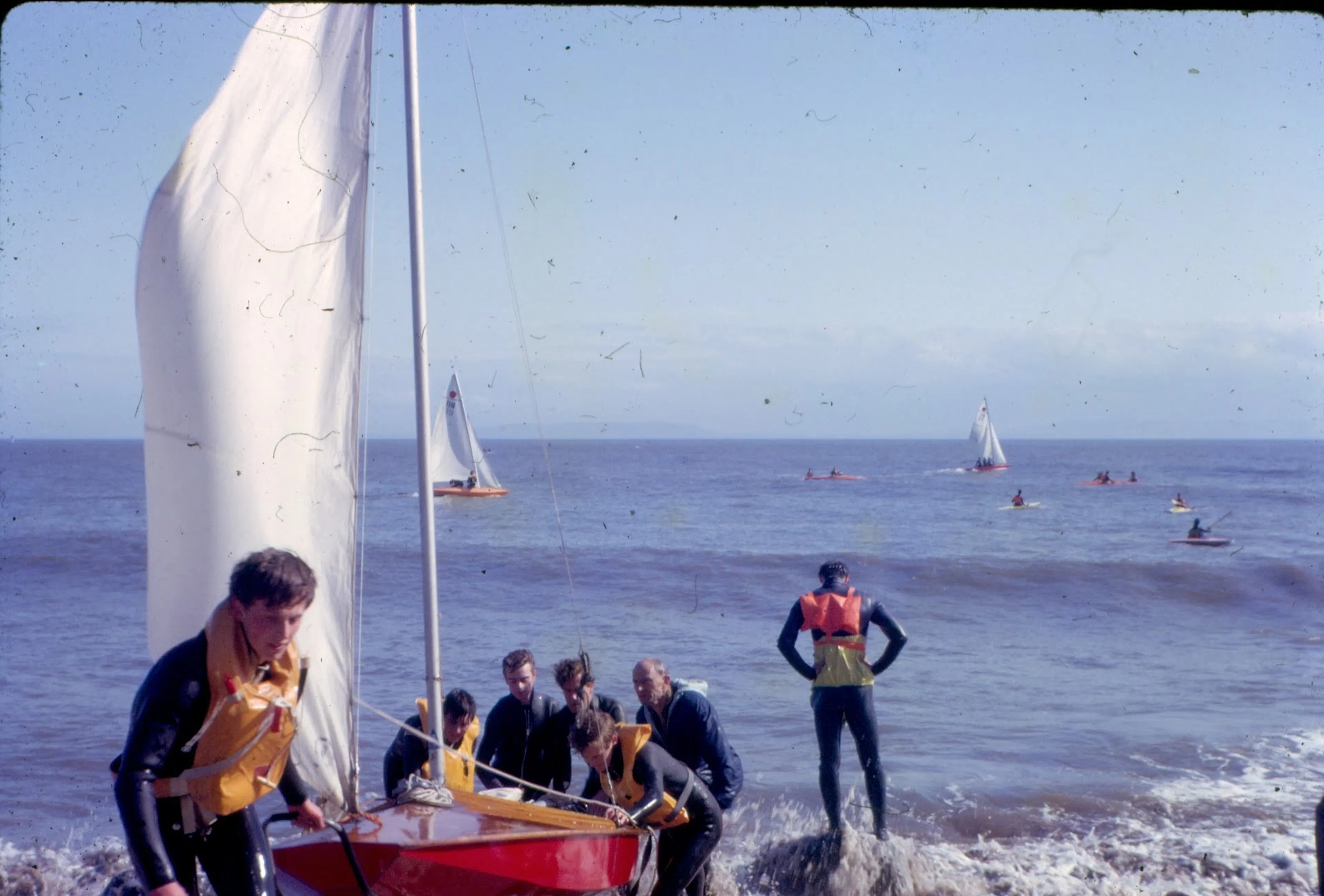 Helge and friends sailing. Photo courtesy of Eric Jeffries (AC 62-64)
