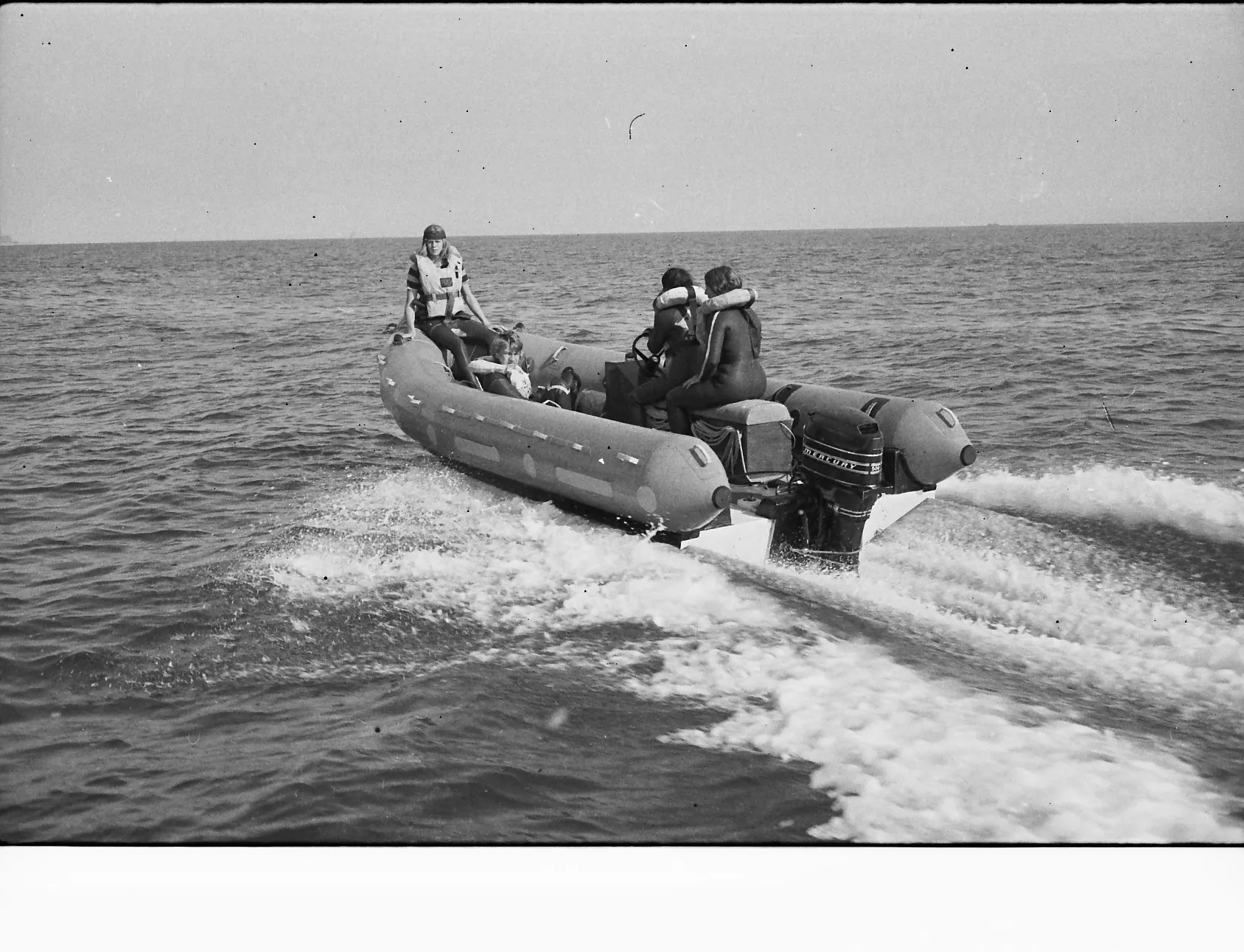 UWC Atlantic students on the water patrolling in a RIB