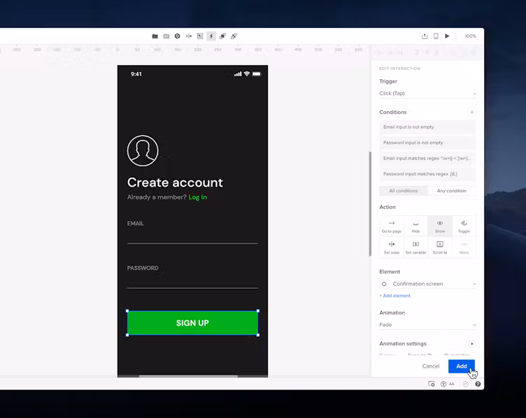 UXPin dashboard