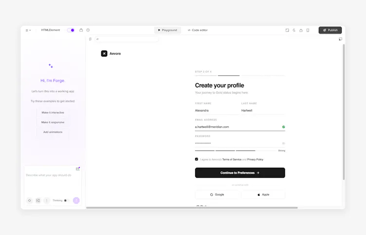 UXPin dashboard