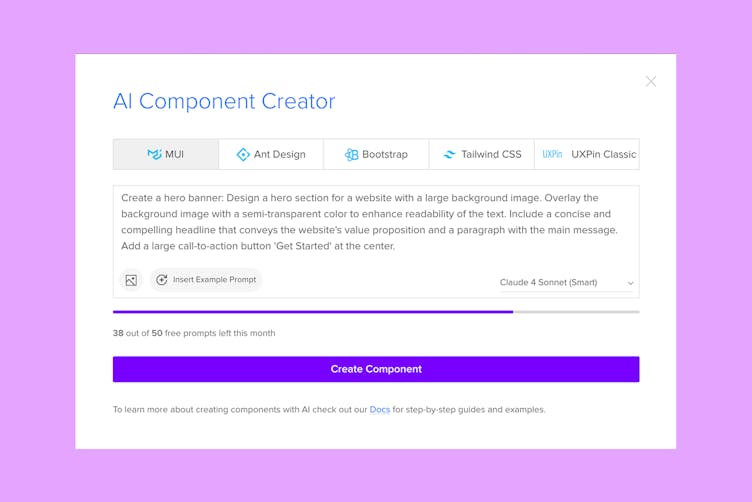 UXPin dashboard