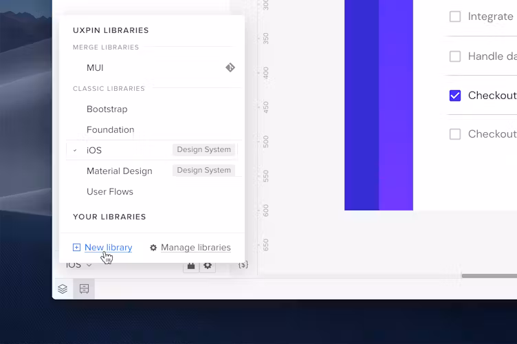 UXPin dashboard