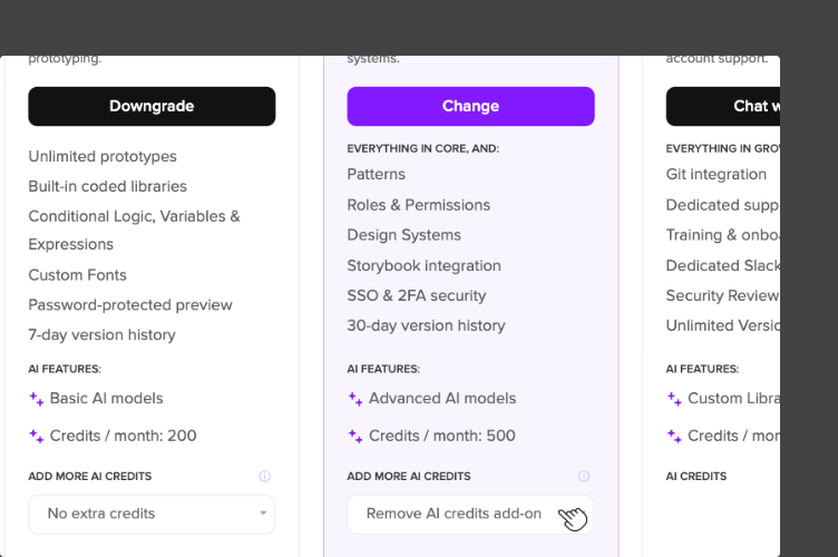 UXPin dashboard