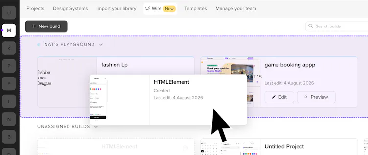 UXPin dashboard