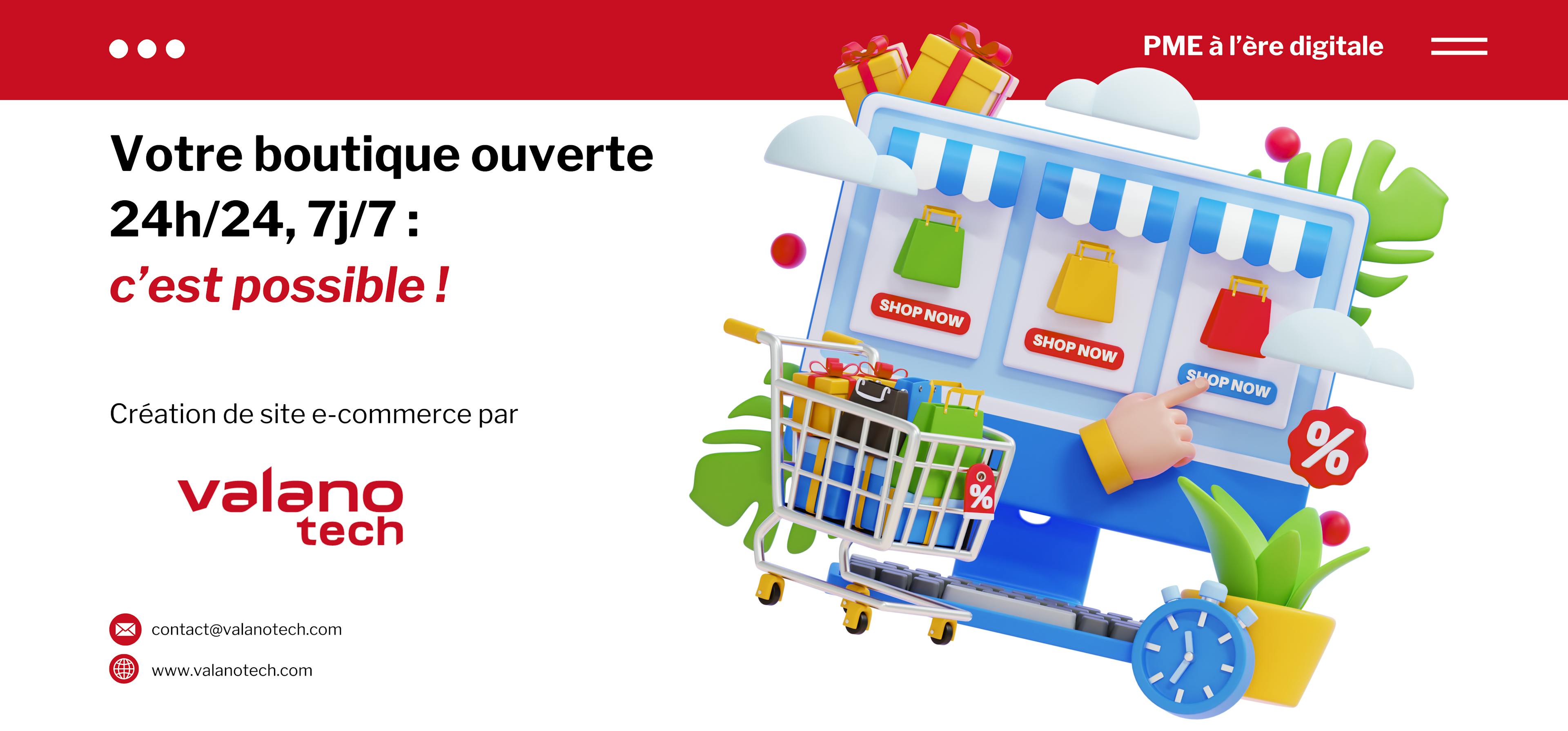 Création de site e-commerce performant pour PME – ValanoTech Madagascar