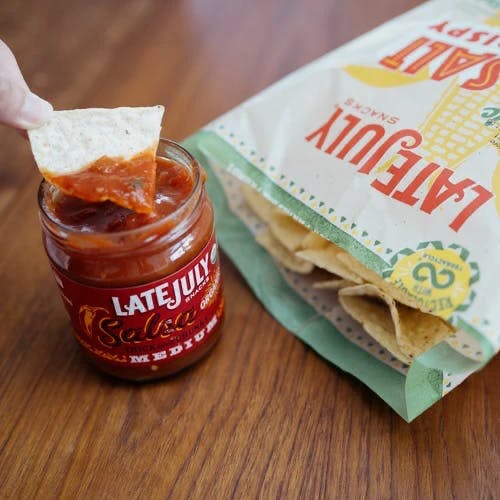 Late July salsa and chips