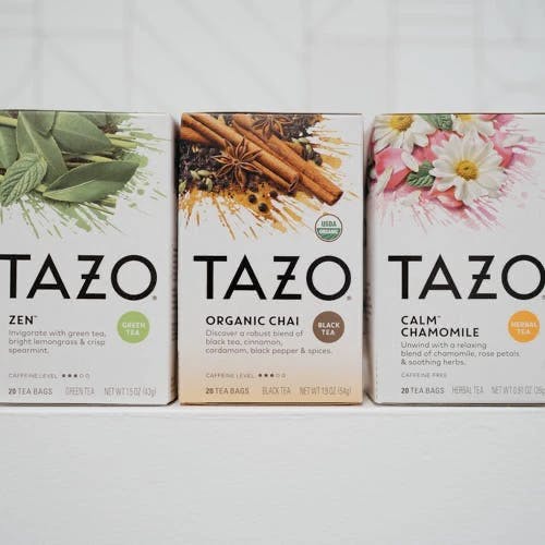 TAZO tea selection