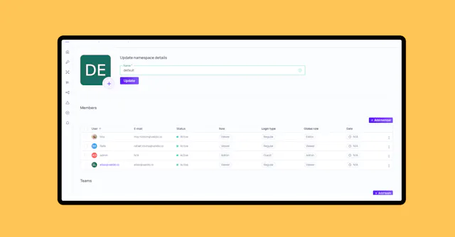Introducing role-based access control in Validio