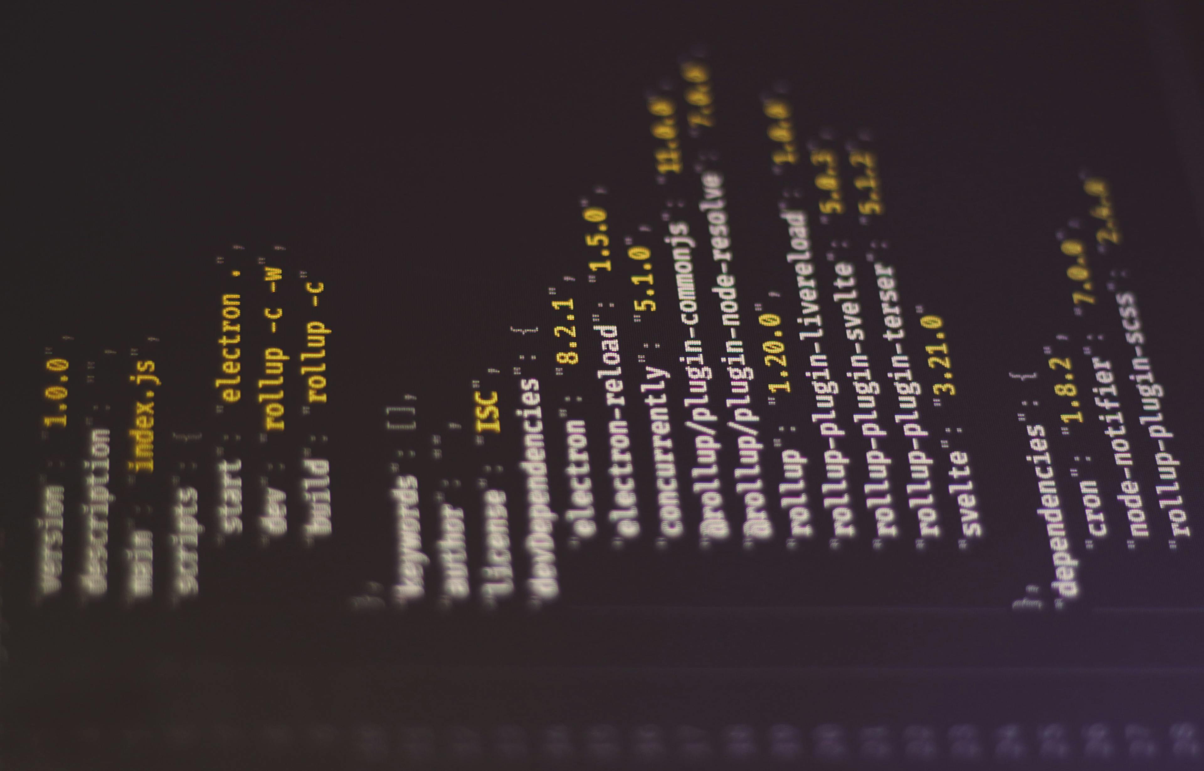 JSON (JavaScript Object Notation) is a common format for semi-structured data. Photo by Ferenc Almasi on Unsplash.