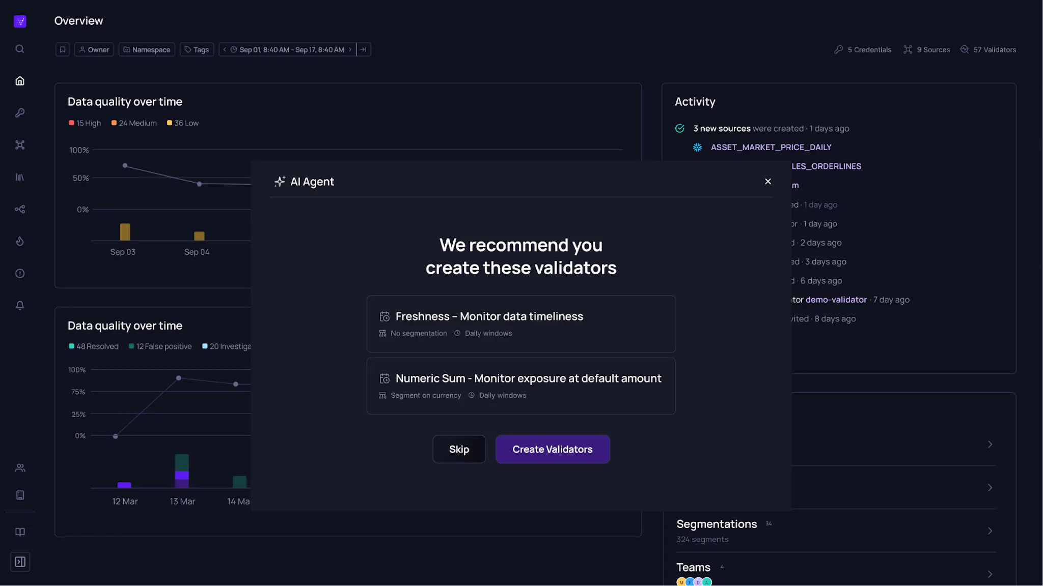 Validio | Agentic data management - AI-powered data quality
