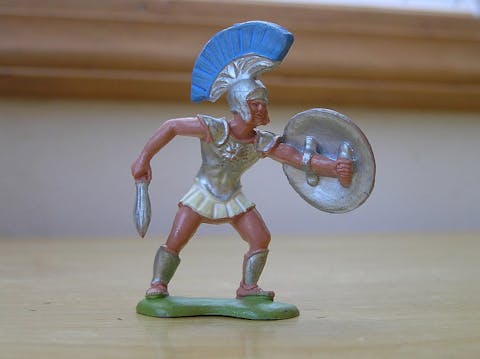 Vintage plastic Trojan War figure by Herald