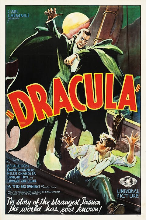 Movie poster for Dracula, 1931. (Public Domain)