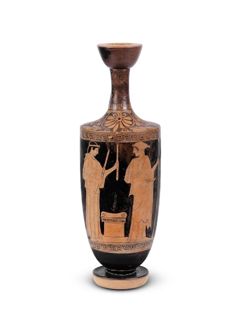 An Attic red-figure lekythos, attributed to the Painter of the Yale Lekythos, circa 480-460 B.C., 26.9cm high