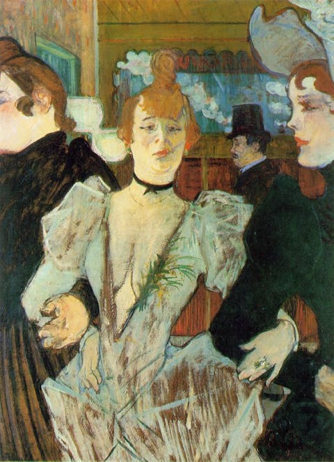 La Goulue arriving at theMoulin Rouge, Henri de Touluse Lautrec