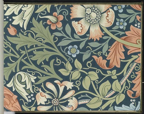 William Morris wallpaper, flower wallpaper, Arts and Crafts 