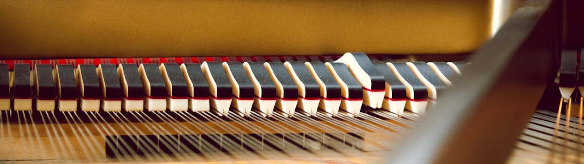 detail photograph of piano interior