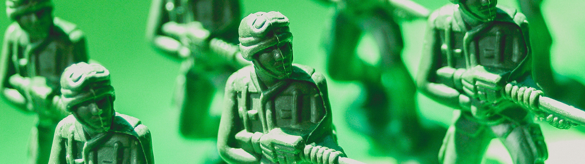 two rows of G.I. Joe figurines