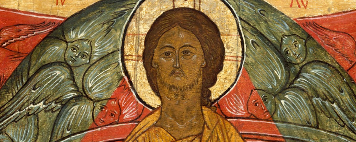 russian icon with gilt background