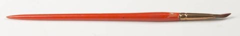 An Elizabeth Arden lip pencil that was personally owned and used by Marilyn Monroe with red stains on the bristles