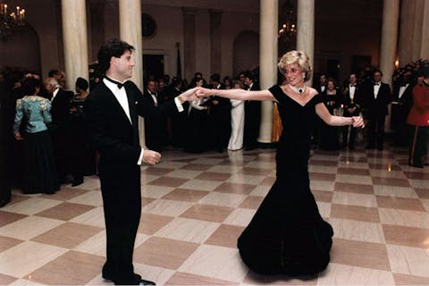 Princess Diana of Wales dancing with John Travolta