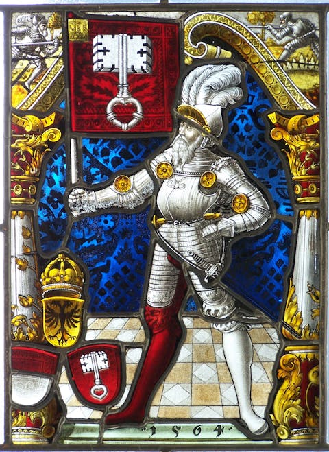 Stained glass "Standesscheibe of Unterwalden", 1564. (Public Domain)