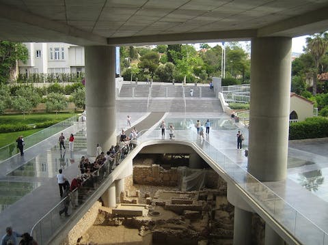 Neues Akropolis Museum, Athen. Ruinen im Eingangsbereich