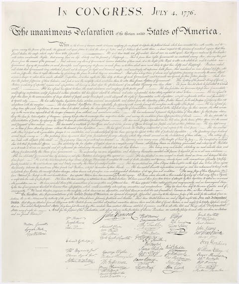 United States Declaration of Independence, 1776. (Public Domain)