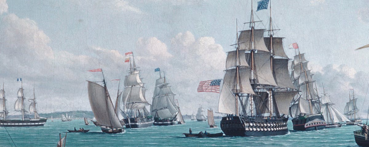 image with old naval fleet of ships