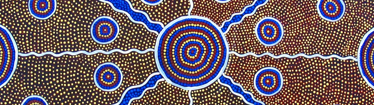 multicoloured aboriginal mosaic