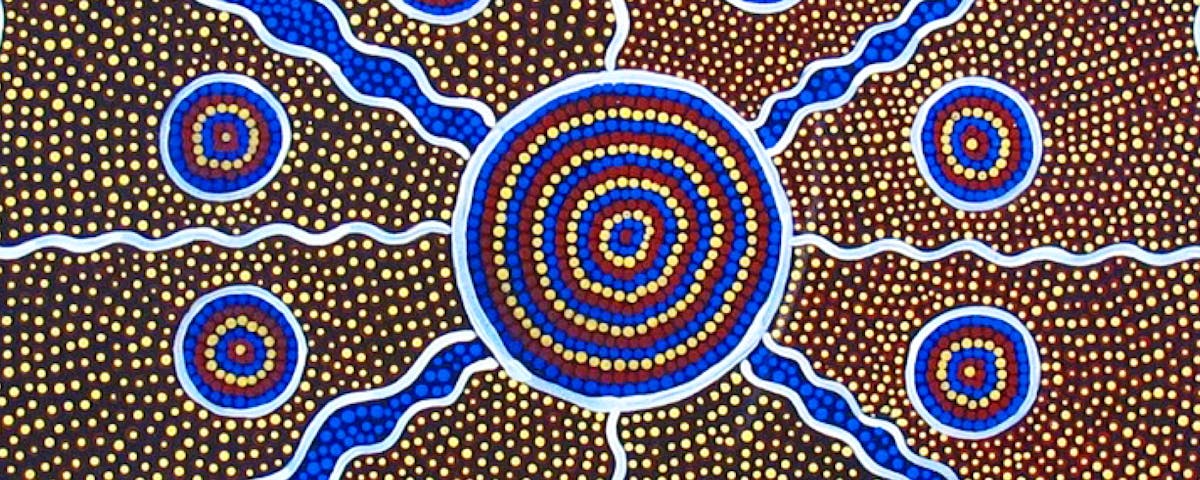 multicoloured aboriginal mosaic