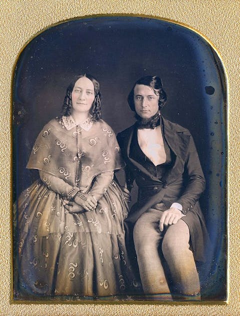 victorian couple, early photography