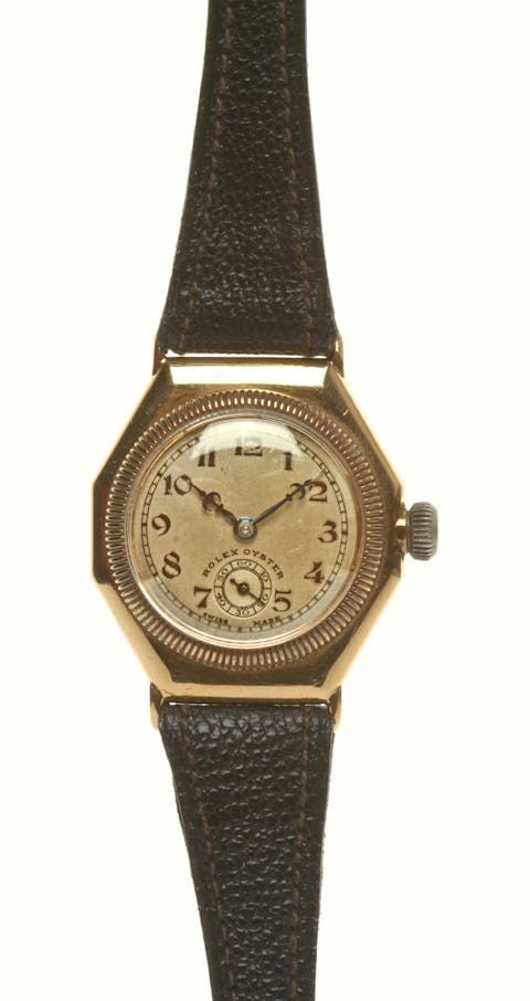 One of the earliest Rolex Oyster watches, 1929. 